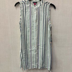 NWT Vince Camuto mint and lavender stripe blouse